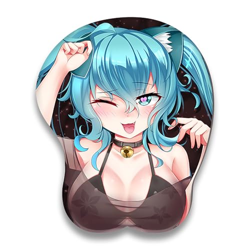 ELLENNE - 3D-Mauspad aus Gel mit Handgelenkstütze - Gaming, Manga, Anime, Japan, Japan (Design 13) von Ellenne