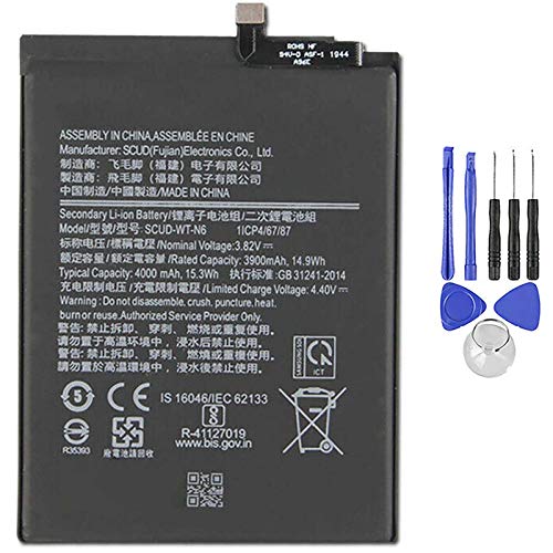 Akku kompatibel mit Samsung A10S - A20S 2019 SCUD-WT-N6 Hohe Kapazität 4000 mAh mit Demontage-Set im Lieferumfang enthalten von Ellenne