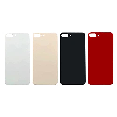 ELLENNE Gehäuse für Rückseite kompatibel mit iPhone 8 Plus Back Cover Glas Schwarz Weiß Gold Rot (Rot/Rot) von Ellenne