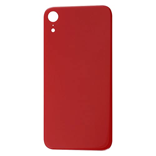 ELLENNE Rückseite Rahmen kompatibel mit iPhone XR Back Cover Glas Schwarz Weiß Blau Rot Gelb Rosa (Rot) von Ellenne