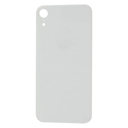ELLENNE Rückseite Rahmen kompatibel mit iPhone XR Back Cover Glas Schwarz Weiß Blau Rot Gelb Rosa (Weiß) von Ellenne