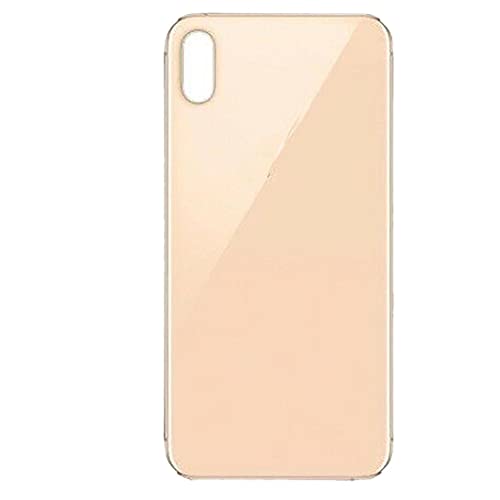 ELLENNE Gehäuse hinten kompatibel mit iPhone XS Max - Back Cover Glas Schwarz Weiß Gold (Gold/Gold) von Ellenne