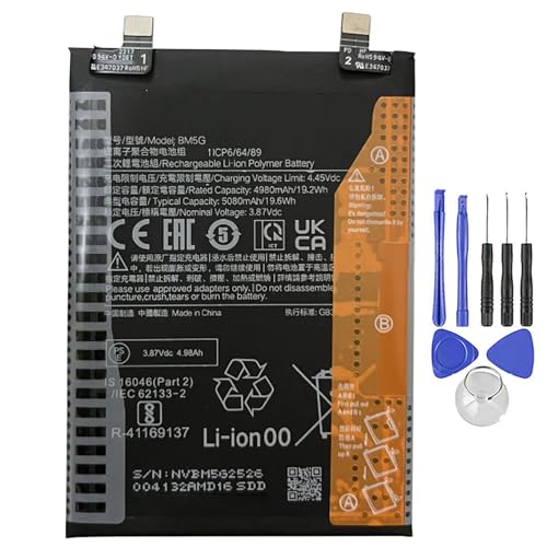 ELLENNE KOMPATIBLE Batterie FÜR XIAOMI BM5G Poco X4 GT/REDMI Note 11T PRO 5080MAH + SCHRAUBENDREHER-KIT ELLENNE KOMPATIBLE Batterie FÜR XIAOMI BM5G Poco X4 GT/REDMI Note 11T PRO 5080MAH + SCHRAUBENDREHER-KIT von Ellenne