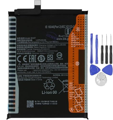 ELLENNE - Kompatibler Akku für Xiaomi Poco X3 POCOPHONE | BN57 | REDMI 5160 mAh mit Demontage-Set ELLENNE - Kompatibler Akku für Xiaomi Poco X3 POCOPHONE | BN57 | REDMI 5160 mAh mit Demontage-Set von Ellenne