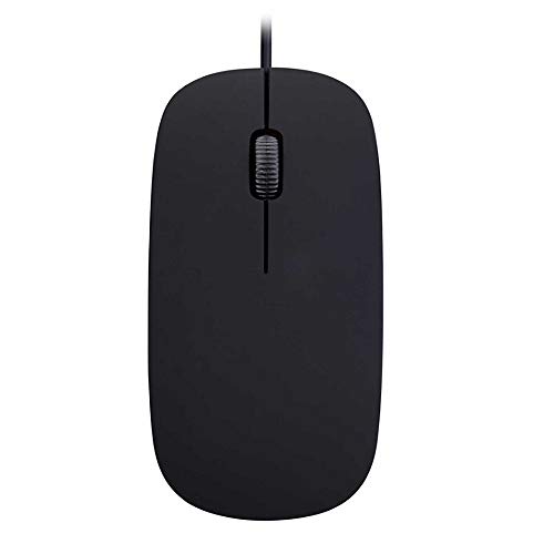 ELLENNE MS400 MS400 Maus für Büro oder optische Gaming mit maximaler Auflösung 1000 DPI USB Laptop (schwarz) von Ellenne