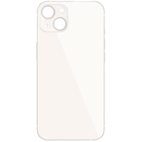 ELLENNE RÜCKGEHÄUSE KOMPATIBEL FÜR iPhone 13 - Back Cover Glas SCHWARZ Weiss ROT ROSA (Weiß/White) von Ellenne