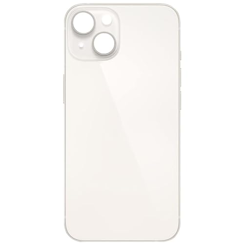 ELLENNE - Rückseite Rahmen kompatibel mit iPhone 14 - Back Cover Glas Schwarz Weiß Rot (Weiß/Weiß) von Ellenne