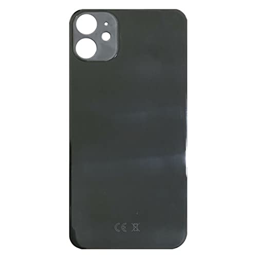 ELLENNE Rückseite Rahmen kompatibel mit iPhone 11 - Back Cover Glas Schwarz Weiß Gold Gold (Schwarz/Schwarz) von Ellenne