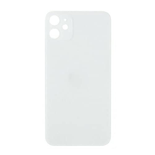 ELLENNE Rückseite Rahmen kompatibel mit iPhone 11 - Back Cover Glas Schwarz Weiß Gold Gold (Weiß/Silber) von Ellenne