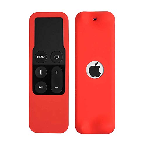 ELLENNE Schutzhülle aus Silikon für Fernbedienung Slim kompatibel mit Apple TV 4. Generation (rot) von Ellenne