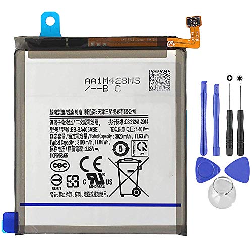 Ellenne Akku kompatibel mit Samsung A40 A405 EB-BA405ABE 3100 mAh Hohe Kapazität mit Schraubendreher-Set im Lieferumfang enthalten Ellenne Akku kompatibel mit Samsung A40 A405 EB-BA405ABE 3100 mAh Hohe Kapazität mit Schraubendreher-Set im Lieferumfang enthalten von Ellenne