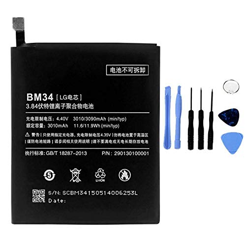 Akku kompatibel mit Xiaomi BM34 für Mi Note Pro Hohe Kapazität 3090 mAh mit Demontage-Set Akku kompatibel mit Xiaomi BM34 für Mi Note Pro Hohe Kapazität 3090 mAh mit Demontage-Set von Ellenne