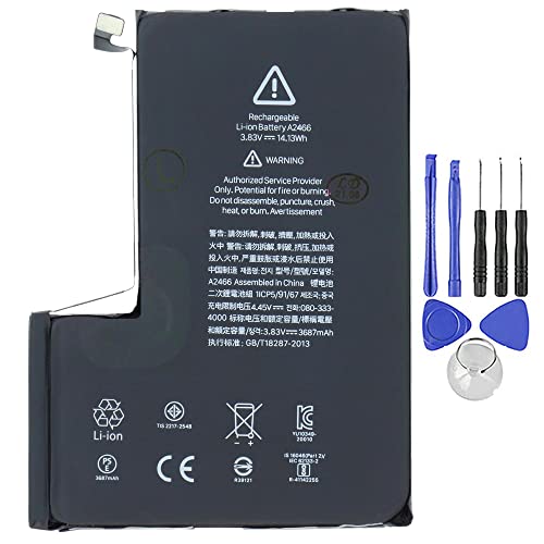 Ellenne Akku kompatibel mit iPhone 12 Pro Max 3687MAH hohe Kapazität Demontage-Set im Lieferumfang enthalten Ellenne Akku kompatibel mit iPhone 12 Pro Max 3687MAH hohe Kapazität Demontage-Set im Lieferumfang enthalten von Ellenne