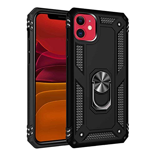 Ellenne Stoßfeste Schutzhülle kompatibel mit Apple iPhone 11 Rugged Armor kratzfest Slim (Schwarz) von Ellenne