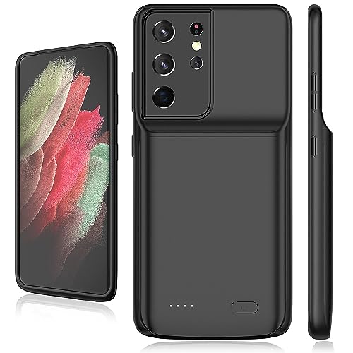 SMART COVER AKKU FÜR SAMSUNG S21 ULTRA 5G 6.8" BATTERY CASE AUFLADBAR POWER BANK SLIM SLIM 4700MAH von Ellenne