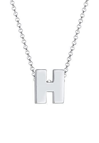 Elli Halskette Damen Buchstabe H Initialen Minimal in 925 Sterling Silber von Elli