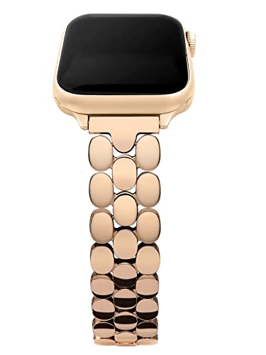 Für Apple Watch 8 se 7 6 5 4 3 2 Armband Damen Metall, Für Apple Watch Armband 41mm 40mm 38mm Damen Roségold Edelstahl Ersatzarmbänder, Prämie Metall Ersatz armband für Apple Watch Armband von Eloilee