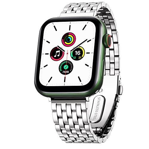 Für Apple Watch 8 se 7 6 5 4 3 2 Armband Damen Metall, Für Apple Watch Armband 41mm 40mm 38mm Damen Silber Edelstahl Ersatzarmbänder, Elegant Glitzer Metall Ersatz armband für Apple Watch Armband von Eloilee