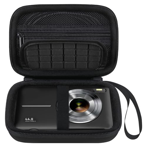 Elonbo Digitalkamera Tragetasche für CAMKORY/für Kodak PIXPRO FZ55/FZ45/FZ43/FZ53 16MP Digitalkamera, Jungen Mädchen Kinder Kompakte Kleine Kamera Reisetasche Schutzhülle, schwarz von Elonbo