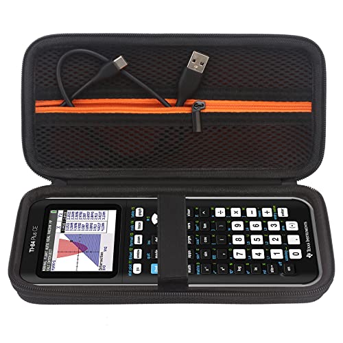 Elonbo Hard Travel Case for Texas Instruments TI-84 Plus CE/TI-84 Plus/TI-83 Plus CE/Casio fx-9750GII Color Graphing Calculator, Extra Zipped Pocket fit Charging Cable, Charger, Manual von Elonbo