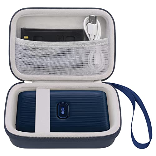 Elonbo Harte Tragetasche für Fujifilm Instax Mini Link 3/ Fujifilm Instax Mini Link 2, Fujifilm Instax Mini Link 3 Smartphone Drucker Schutzhülle, Extra Mesh Tasche passt Film Ladegerät, Dunkelblau Elonbo Harte Tragetasche für Fujifilm Instax Mini Link 3/ Fujifilm Instax Mini Link 2, Fujifilm Instax Mini Link 3 Smartphone Drucker Schutzhülle, Extra Mesh Tasche passt Film Ladegerät, Dunkelblau von Elonbo