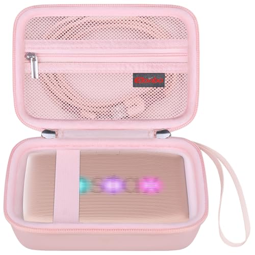 Elonbo Harte Tragetasche für Fujifilm Instax Mini Link 3/ Fujifilm Instax Mini Link 2, Fujifilm Instax Mini Link 3 Smartphone Drucker Schutzhülle, Extra Mesh Tasche passt Film Ladegerät, Pink+Pink von Elonbo