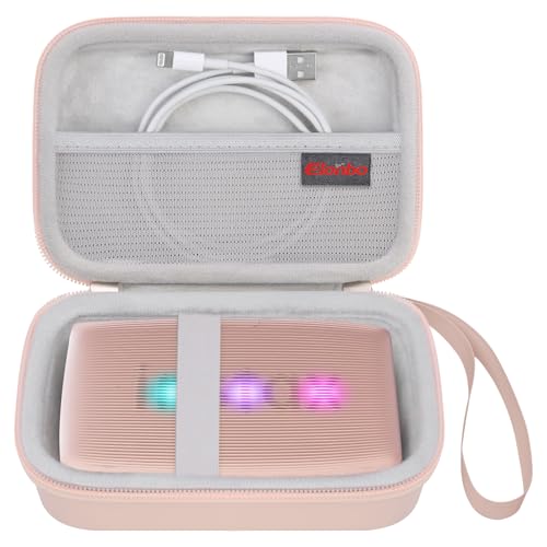 Elonbo Harte Tragetasche für Fujifilm Instax Mini Link 3/ Fujifilm Instax Mini Link 2, Fujifilm Instax Mini Link 3 Smartphone Drucker Schutzhülle, Extra Mesh Tasche passt Film Ladegerät, Rosa von Elonbo