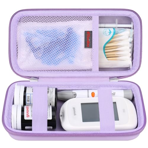 Elonbo Reiseetui für Diabetikerbedarf, Organizer für Diabetiker, Aufbewahrungstasche für Glukosemesser, Insulinstift-Tragetasche für Glukosemessgerät, Blutzuckerteststreifen, Lanzetten, Spritze, Lila Elonbo Reiseetui für Diabetikerbedarf, Organizer für Diabetiker, Aufbewahrungstasche für Glukosemesser, Insulinstift-Tragetasche für Glukosemessgerät, Blutzuckerteststreifen, Lanzetten, Spritze, Lila von Elonbo
