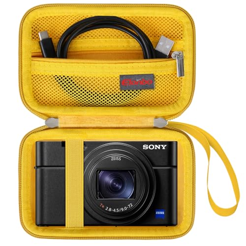 Elonbo Tasche für RX100 VII/ RX100 VI/ RX100 V/ RX100 IV/ RX100 III Kompakt Digitalkamera, Gelb Elonbo Tasche für RX100 VII/ RX100 VI/ RX100 V/ RX100 IV/ RX100 III Kompakt Digitalkamera, Gelb von Elonbo