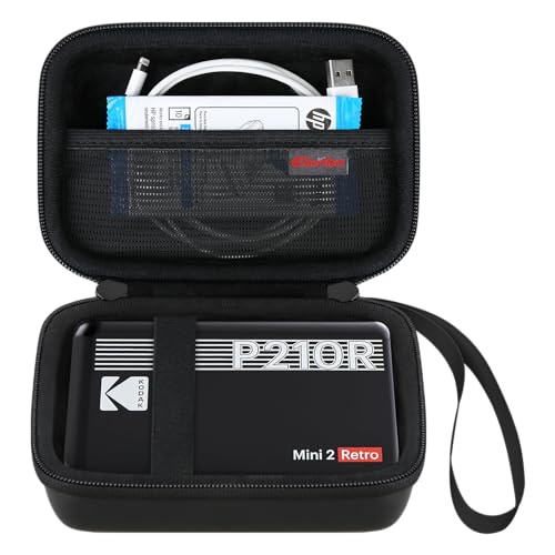 Elonbo Tragetasche für Kodak P210 Mini 2 Retro/Kodak Mini Shot 2 Retro 4PASS 2-in-1 Sofortbildkamera und Fotodrucker, Digital Instant Print Kamera Reisetasche Aufbewahrungshalter, schwarz Elonbo Tragetasche für Kodak P210 Mini 2 Retro/Kodak Mini Shot 2 Retro 4PASS 2-in-1 Sofortbildkamera und Fotodrucker, Digital Instant Print Kamera Reisetasche Aufbewahrungshalter, schwarz von Elonbo