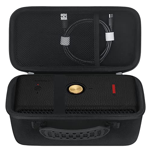 Elonbo Tragetasche ​für Marshall Middleton Wireless Ultra Portable Bluetooth Lautsprecher, Extra Netztasche passend für Ladekabel, Schwarz von Elonbo