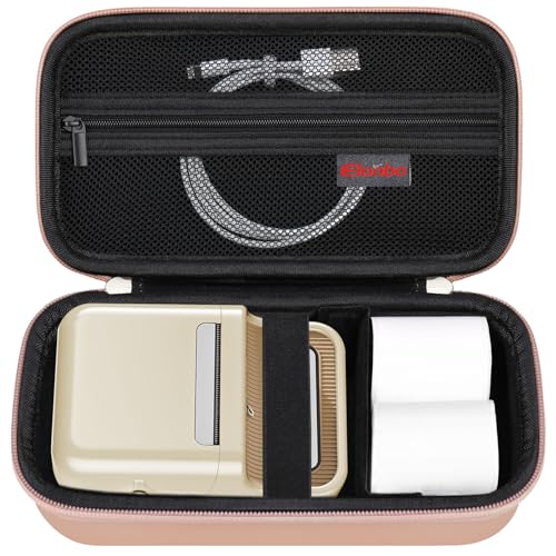 Elonbo Tragetasche für NIIMBOT B21 / B1 Etikettendrucker, tragbare Mini-Bluetooth-Etikettendrucker-Reisetasche, kleiner Handetikettierer-Aufbewahrungshalter, Netztasche passend für Etikettenpapier, von Elonbo