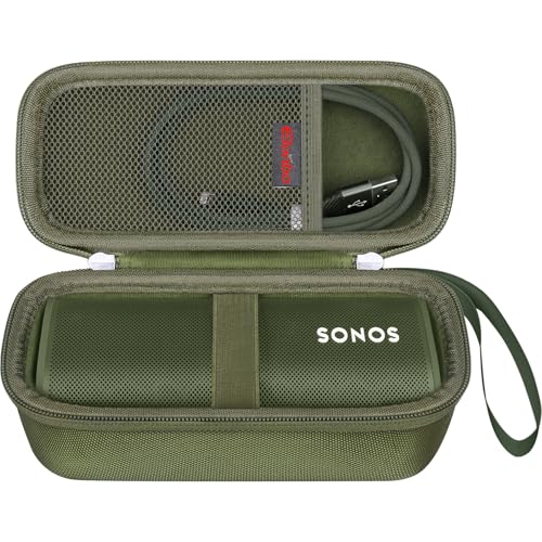 Elonbo Tragetasche für Sonos Roam 2-Fach Sonos Roam Tragbarer wasserdichter Bluetooth-Lautsprecher, Kompakter drahtloser Lautsprecher Hard Travel Schutzhülle Aufbewahrungstasche, Grün Elonbo Tragetasche für Sonos Roam 2-Fach Sonos Roam Tragbarer wasserdichter Bluetooth-Lautsprecher, Kompakter drahtloser Lautsprecher Hard Travel Schutzhülle Aufbewahrungstasche, Grün von Elonbo