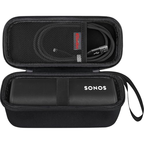 Elonbo Tragetasche für Sonos Roam 2-Fach Sonos Roam Tragbarer wasserdichter Bluetooth-Lautsprecher, Kompakter drahtloser Lautsprecher Hard Travel Schutzhülle Aufbewahrungstasche, Schwarz Elonbo Tragetasche für Sonos Roam 2-Fach Sonos Roam Tragbarer wasserdichter Bluetooth-Lautsprecher, Kompakter drahtloser Lautsprecher Hard Travel Schutzhülle Aufbewahrungstasche, Schwarz von Elonbo
