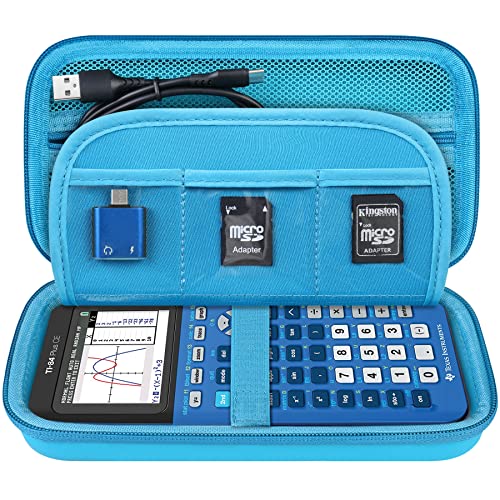 Elonbo Tragetasche für Texas Instruments TI-84 Plus CE/TI-84 Plus/TI-83 Plus CE/Casio fx-9750GII Farbgrafik Rechner, Extra Mesh Tasche Passend zum Ladekabel, Ladegerät, Handbuch, Blau Elonbo Tragetasche für Texas Instruments TI-84 Plus CE/TI-84 Plus/TI-83 Plus CE/Casio fx-9750GII Farbgrafik Rechner, Extra Mesh Tasche Passend zum Ladekabel, Ladegerät, Handbuch, Blau von Elonbo