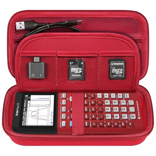 Elonbo Tragetasche für Texas Instruments TI-84 Plus CE/TI-84 Plus/TI-83 Plus CE/Casio fx-9750GII Farbgrafik Rechner, Extra Mesh Tasche Passend zum Ladekabel, Ladegerät, Handbuch, Rot Elonbo Tragetasche für Texas Instruments TI-84 Plus CE/TI-84 Plus/TI-83 Plus CE/Casio fx-9750GII Farbgrafik Rechner, Extra Mesh Tasche Passend zum Ladekabel, Ladegerät, Handbuch, Rot von Elonbo