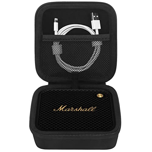 Elonbo Tragetasche für den Marshall Willen/Willen II tragbaren Bluetooth-Sprecher, Reiseetui für drahtlose Lautsprecher mit Aufbewahrungsfunktion, Netztasche passt Ladekabel, Schwarz Elonbo Tragetasche für den Marshall Willen/Willen II tragbaren Bluetooth-Sprecher, Reiseetui für drahtlose Lautsprecher mit Aufbewahrungsfunktion, Netztasche passt Ladekabel, Schwarz von Elonbo