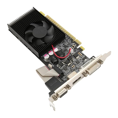 1 GB DDR3-Grafikkarte, PCI Express X16 2.0, DVI VGA HD-Schnittstelle, Leiser Lüfter, Langlebiges PCB-Material, Verbessertes Spielerlebnis, Mehrere Schnittstellen, Einfache von Elprico