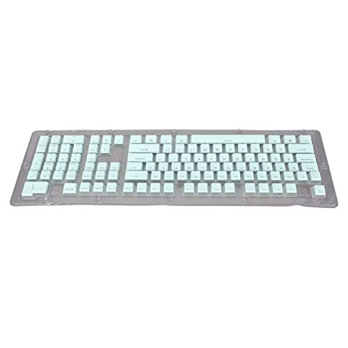 108 Tasten Tastatur-Tastenkappen, ABS-Doppelschicht-Tastenkappe für Mechanische Tastatur Zweifarbiges Licht für Mechanische Tastatur 61 87 104 108-Taste(Blau) von Elprico