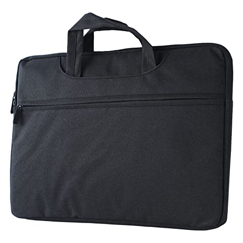 15,6-Zoll-Laptoptasche, Leichte, wasserdichte Oxford-Stoffhülle mit Mehreren Taschen, Hohe Haltbarkeit, Einfach zu Transportieren für Geschäftsreisen nach Hause (Schwarz) von Elprico