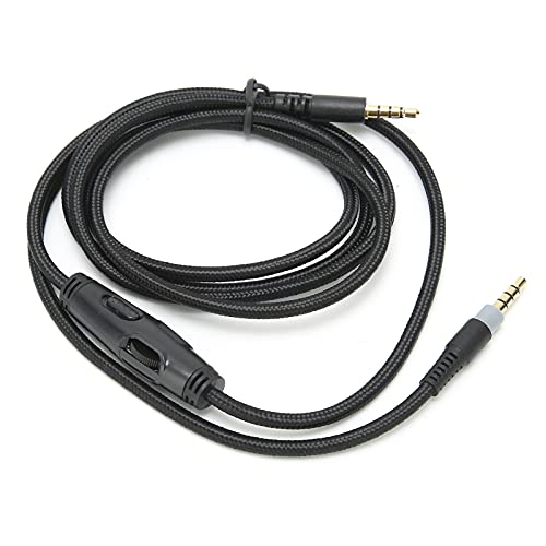 3,5-mm-Aux-Kabel, Stereo-Audiokabel von Stecker zu Stecker mit Kabelkontrollfunktion, OFC-Kupferdraht-Kopfhörerkabel, für HyperX Cloud für Alpha-Kopfhörer von Elprico