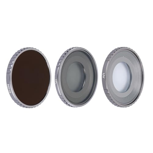 3-teiliges Drohnen-ND-Filter-Set für Osmo Action 4, UV CPL ND16 Action-Kamerafilter, Drohnen-Objektivfilter-Zubehör für Osmo Action 4 von Elprico