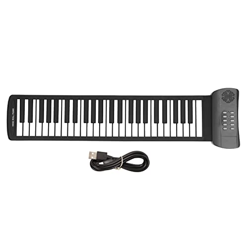 49 Tasten Roll Up Keyboard Piano - 4D Surround Sound Effekt Tragbares Faltbares Instrument für Kinder Anfänger (PM49) von Elprico