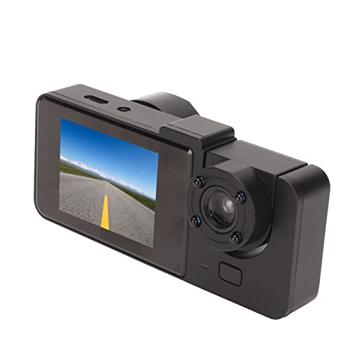 4K-Dashcam Vorne und Hinten, Hochempfindliche 3-Linsen-Dashcam, Umlaufaufzeichnung, 1080P-HD-Bildschirm, 170-Grad-Weitwinkel, Parküberwachung, G-Sensor, Nachtsicht von Elprico