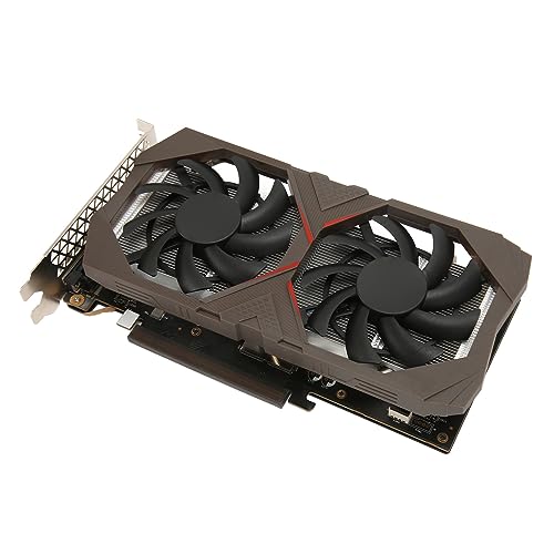 6 GB GDDR6 192-Bit-Gaming-Grafikkarte mit 1785 MHz GPU, 14000 MHz Speichertakt, 3 Ausgangsschnittstellen, Zwei Lüftern für PCI Express 3.0 X16 von Elprico