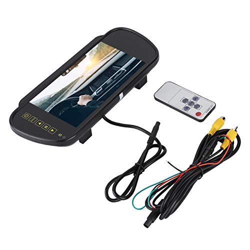 7-Zoll-Auto-Rückspiegel, LCD-Farbbildschirm HD 800 x 480 Auto-MP5- Auto-Dimm- Rückfahrkamera mit Halterung von Elprico