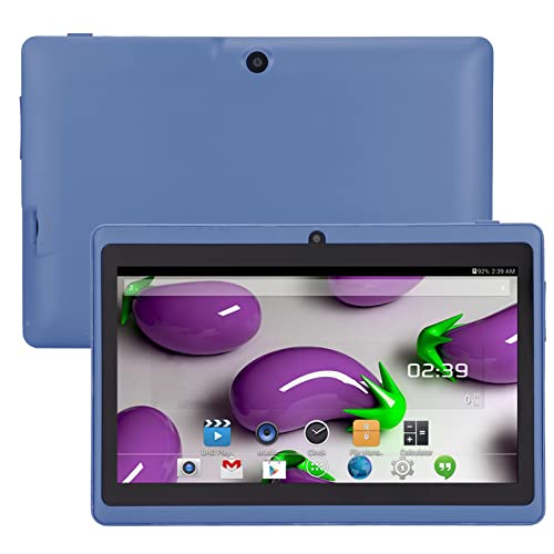 7 Zoll Tablet Kleinkind Tablet für, HD Android 4.4 Tablet 8 GB ROM 512 GB Erweitern, 3 MP Kamera 2600 MAh Akku Lerntablett für (Blau) von Elprico