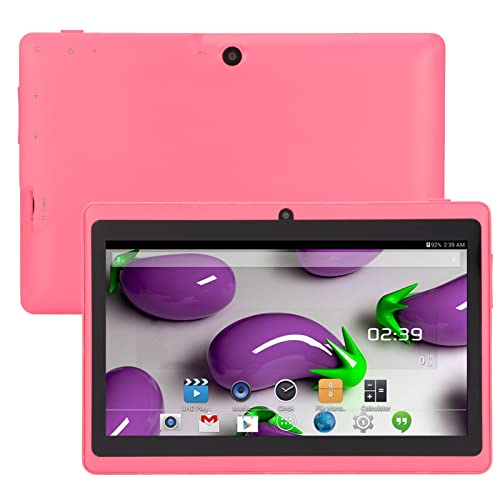 7 Zoll Tablet Kleinkind Tablet für, HD Android 4.4 Tablet 8 GB ROM 512 GB Erweitern, 3 MP Kamera 2600 MAh Akku Lerntablett für (Rosa) von Elprico