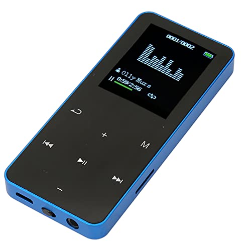 8G MP3-Player mit Bluetooth, 1,8-Zoll-Bildschirm, Ultraflacher Musik-Player mit Videowiedergabe, Rauschunterdrückung, Verlustfreier Tragbarer MP4-Player mit Übersetzungswörterbuch (Blau) von Elprico