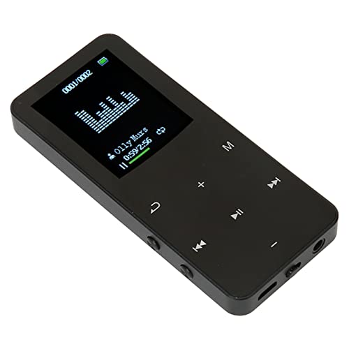 8G MP3-Player mit Bluetooth, 1,8-Zoll-Bildschirm, Ultraflacher Musik-Player mit Videowiedergabe, Rauschunterdrückung, Verlustfreier Tragbarer MP4-Player mit Übersetzungswörterbuch (Schwarz) von Elprico